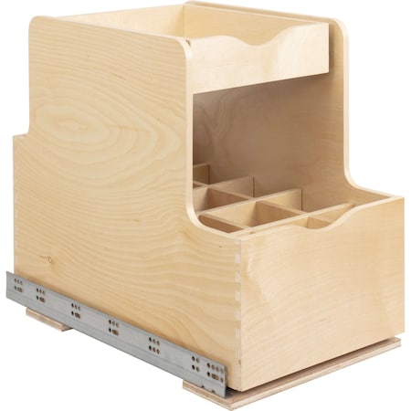 15In. Wood Rollout Bottle Double Drawer